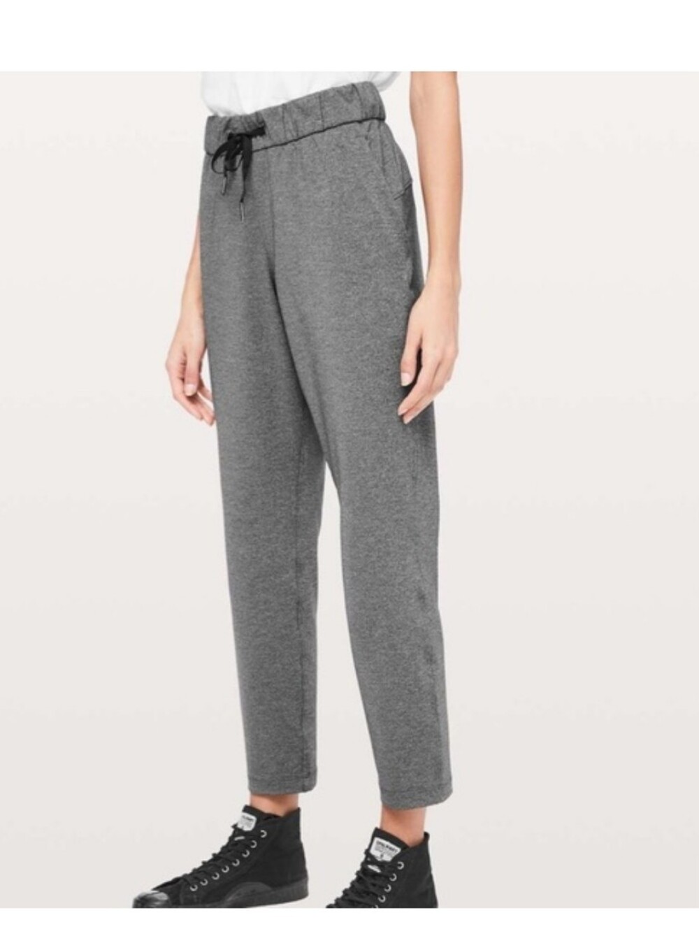 LULULEMON loose Fit Womans Pants Heather Grey Size 8